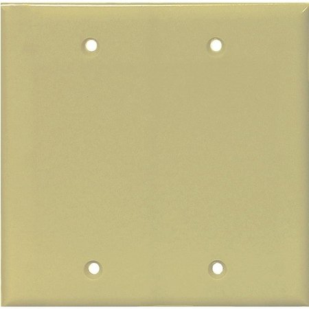 EATON WIRING DEVICES Wallplate, 495 in L, 488 in W, 2 Gang, Polycarbonate, Ivory, HighGloss PJ23V